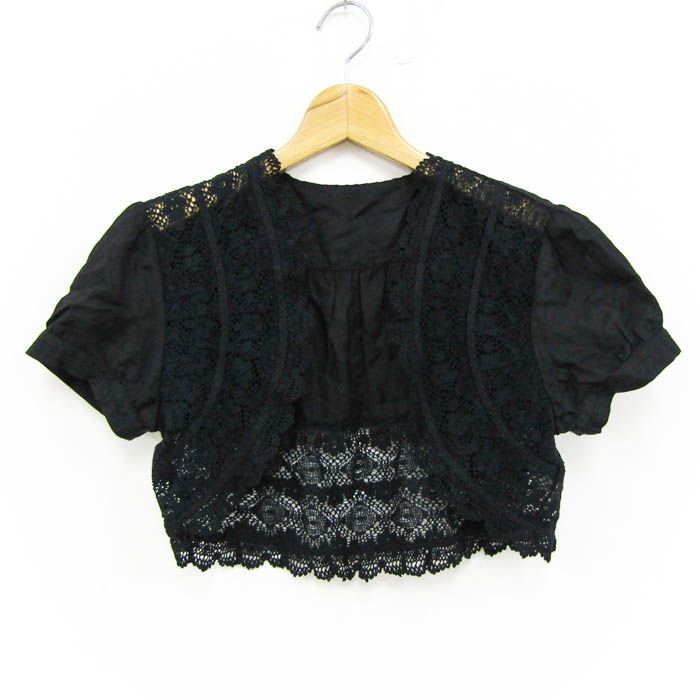 GRACE CONTINENTAL レースボレロ シルク混 サイズ36 ブラック 08124281